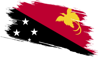 Papua New Guinea flag with grunge texture png