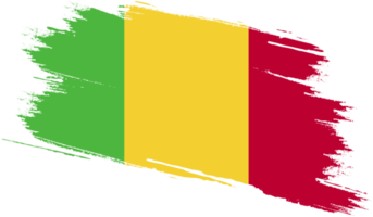 Mali flag with grunge texture png