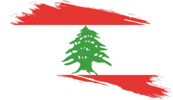 Lebanon flag with grunge texture png