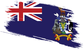 drapeau de la géorgie du sud et des îles sandwich du sud avec texture grunge png