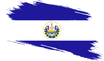 El Salvador Flagge mit Grunge-Textur png