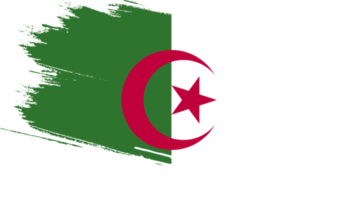 Algeria flag with grunge texture png
