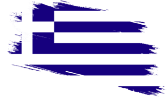 Greece flag with grunge texture png