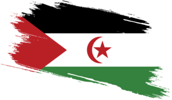 western sahara flag with grunge texture png