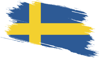 Sweden flag in grunge style png
