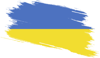 Bandera de Ucrania con textura grunge png