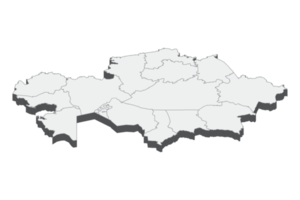 3d carte illustration du kazakhstan png