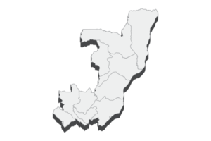 ilustração do mapa 3D do congo png