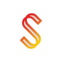 Letter S Line Modern Geometric Logo vector