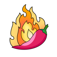 The spicy red chili png