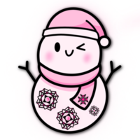 The pink snowman png