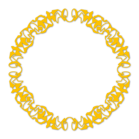 a moldura do círculo de ouro png
