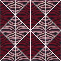 Contoured foliage mosaic seamless pattern. Abstract palm leaves tile. vector