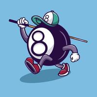 Cool 8 Ball Pool Cartoon vector