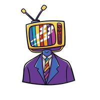 dibujos animados de televisión retro vector