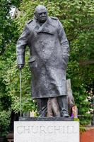 LONDON, ENGLAND - JULY 15 2017 - Churchill statue in london photo