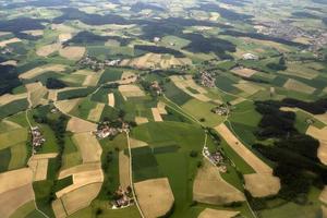 Munchen bavaria germany area aerial landscape from airplane farmed fields photo
