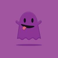 lindo fantasma morado vector