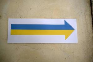 Ukraine flag colors arrow photo