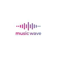 Music wave logo vector. Audio wave logo vector