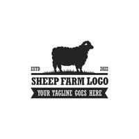 vector del logotipo de la granja de ovejas. logotipo de la granja de ganado