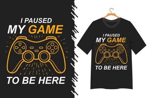 game typography t shirt design vector