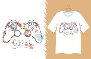 game typography t shirt design vector