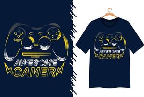 game typography t shirt design vector