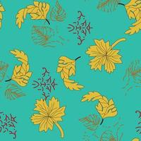 Vector seamless pattern collection.Wild flowers, leaves, branches, candies repeat pattern design set.seamless floral pattern.Handmade. Wallpaper, fabric or design