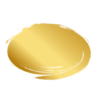 spazzola ictus e oro cerchio elemento png