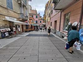 MONTEROSSO AL MARE, ITALY - JUNE, 8 2019 - Pictoresque village of cinque terre italy is full of tourist photo