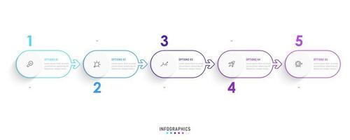 Vector Infographic label design template with icons and 5 options or steps. Can be used for process diagram, presentations, workflow layout, banner, flow chart, info graph.