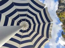 beach sun umbrella detail photo