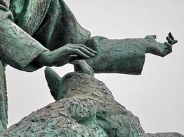 MONTEROSSO AL MARE, ITALY - JUNE, 8 2019 -  saint francis statue in monterosso photo