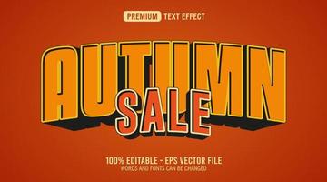 3d autumn sale editable text effect vector