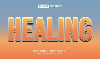 3d healing editable text effect vector