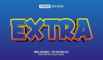 3d extra editable text effect vector