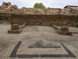 commercial activities mosaic old ancient ostia archeological ruins photo