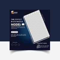 Corporate social media post template vector