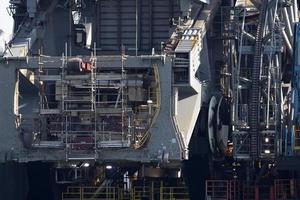 sea drilling ship detail photo