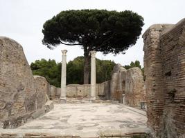 floor mosaic old ancient ostia archeological ruins photo