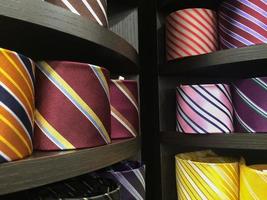 italian made silk tie on display photo