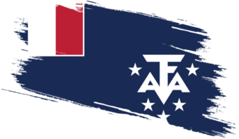 drapeau des terres méridionales et antarctiques françaises avec texture grunge png