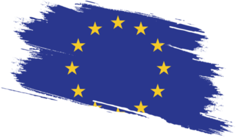 bandera de la unión europea con textura grunge png