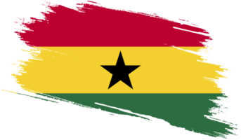 Ghana flag with grunge texture png