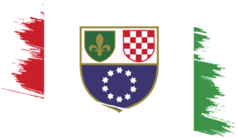 drapeau de la fédération de bosnie-herzégovine avec texture grunge png