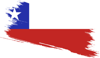 drapeau du chili avec texture grunge png