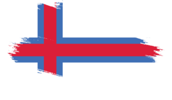 Faroe Islands flag with grunge texture png