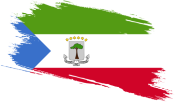 Equatorial Guinea flag with grunge texture png