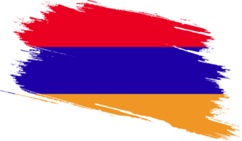 Armenia flag with grunge texture png